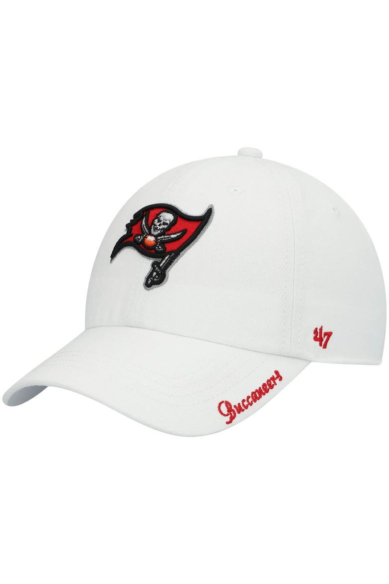 Women's '47 White Tampa Bay Buccaneers Miata Clean Up Logo Adjustable Hat, Main, color, White