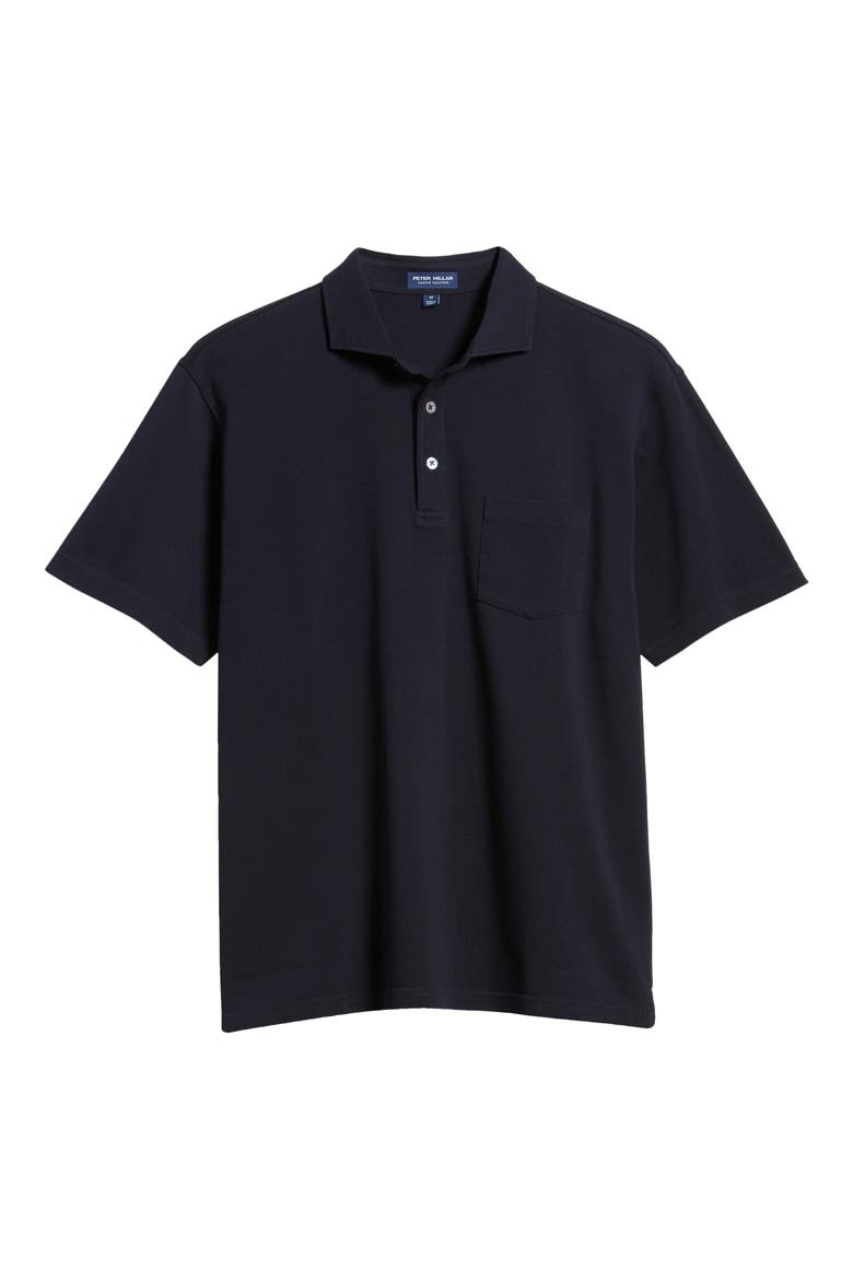 Crown Crafted Verona Cotton Piqué Polo, Alternate, color, NAVY