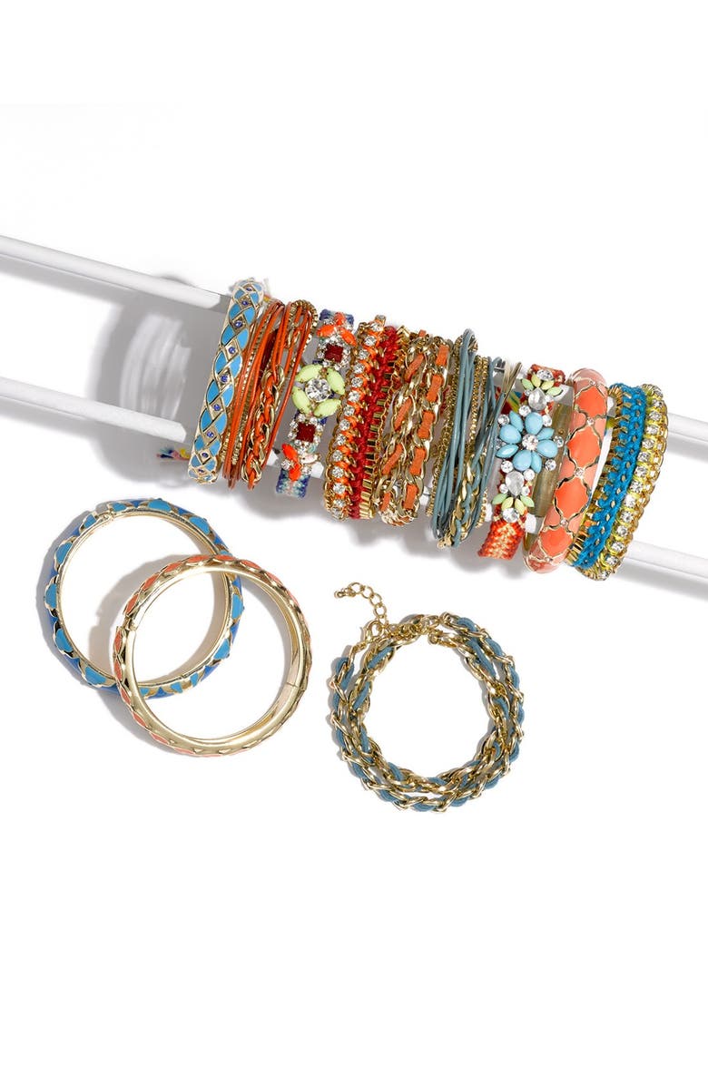 Cara Faux Suede Woven Chain Wrap Bracelet, Alternate, color, 