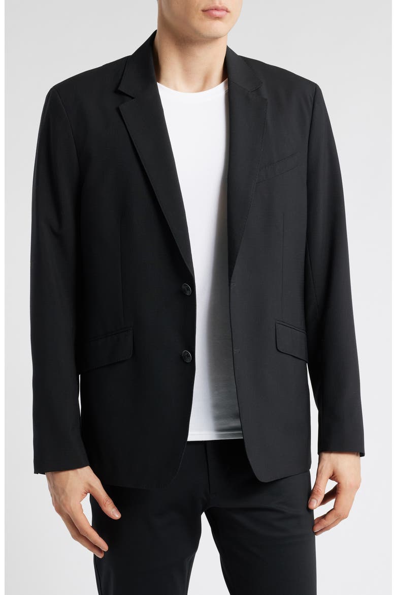 Butler Wool Blend Ripstop Sport Coat, Main, color, BLACK