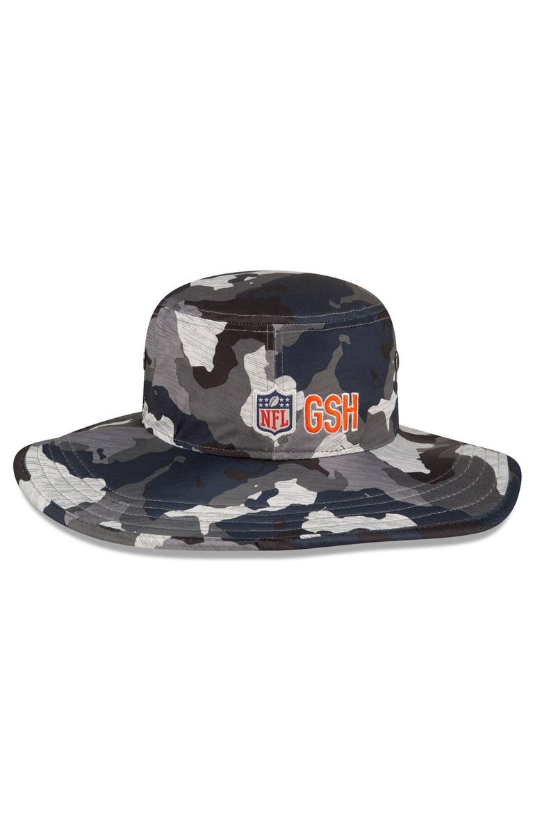 New Era Men's New Era Camo Chicago Bears 2022 NFL Training Camp Official Script Panama Bucket Hat, Alternate, color, 