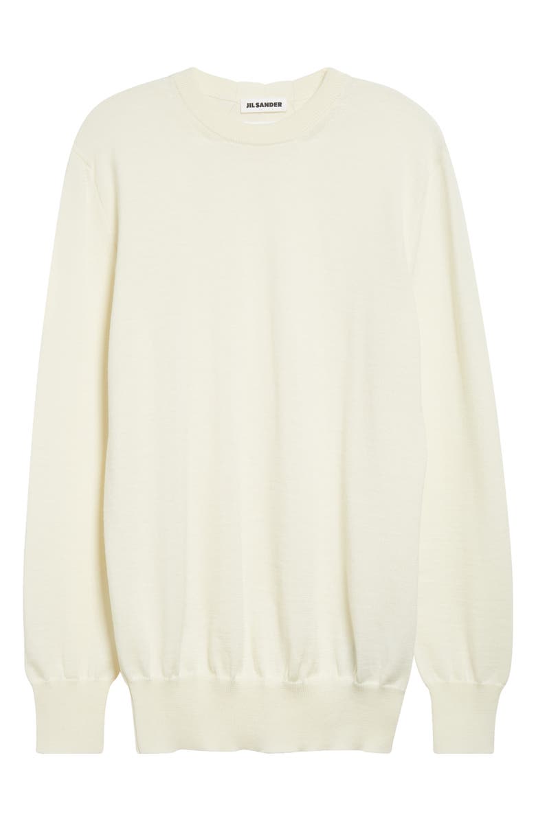 Jil Sander Superfine Merino Wool Sweater, Alternate, color, Natural