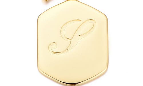 Adornia Monogram Initial Charm Chain Bracelet In Gold