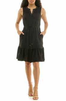 Nina Leonard Embellished Tiered Dress