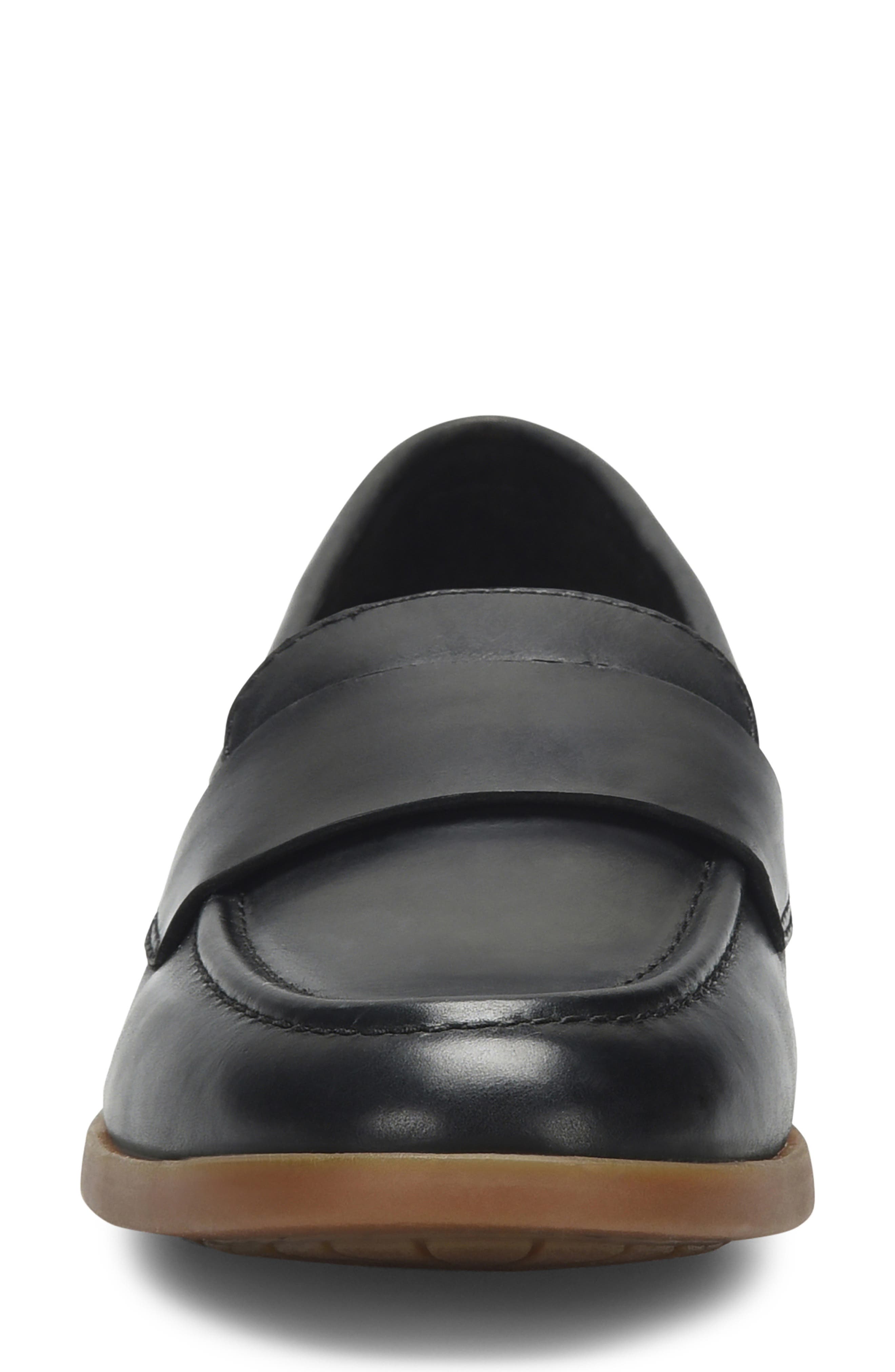 Børn Apron Toe Loafer, Alternate, color, Black Fullgrain