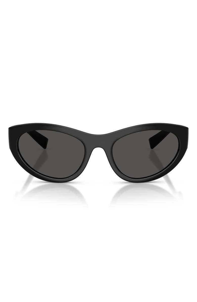 Dolce&Gabbana 54mm Cat Eye Sunglasses, Main, color, Black / Dark Grey