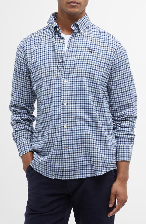 Finkle Gingham Long Sleeve Button Down Shirt