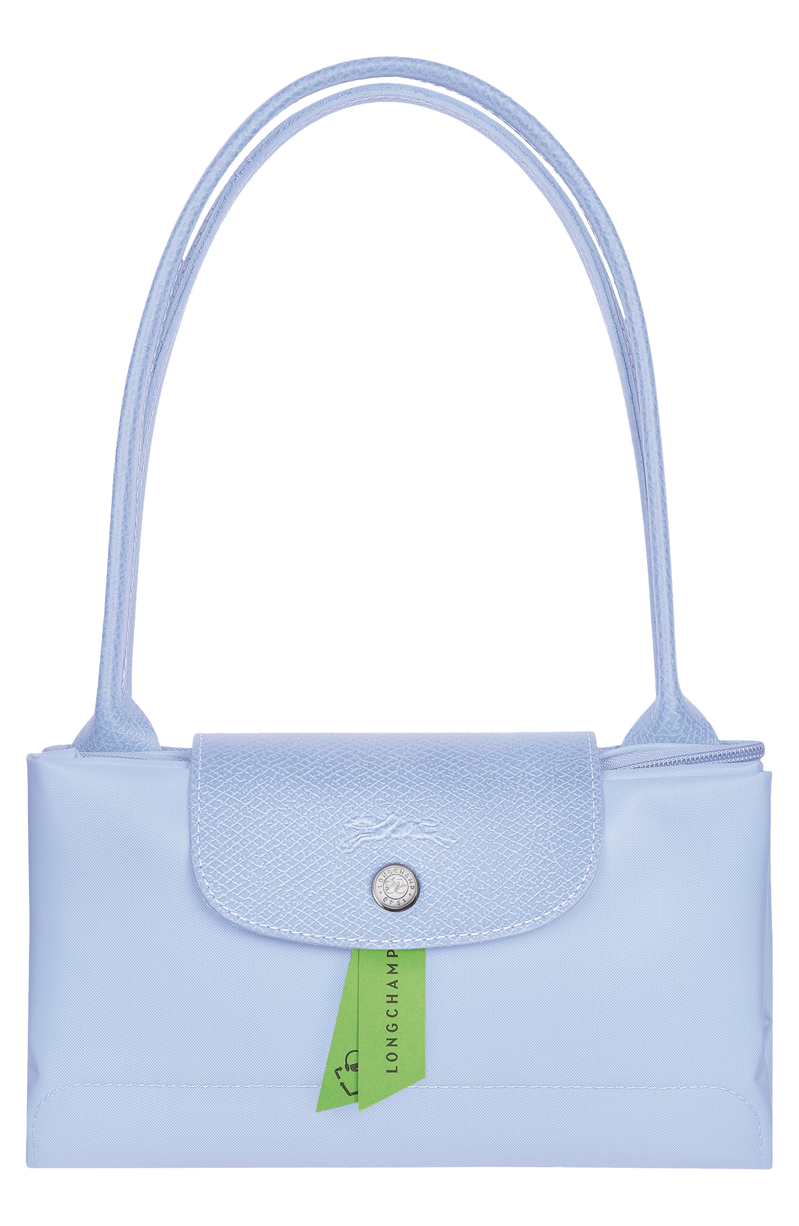 Longchamp Small Le Pliage Green Recycled Canvas Shoulder Tote, Alternate, color, 