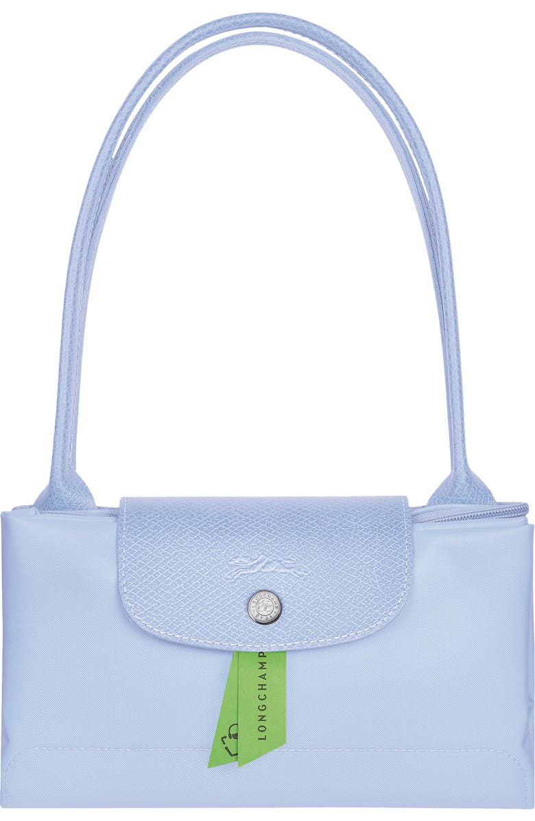 Longchamp Small Le Pliage Green Recycled Canvas Shoulder Tote, Alternate, color,