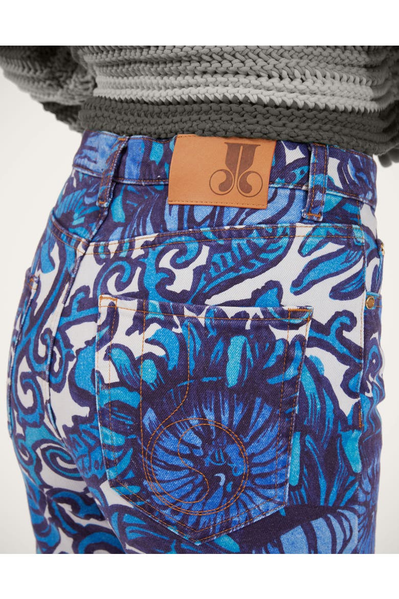 The Fancy Crop Jean, Alternate, color, Anemone Blue