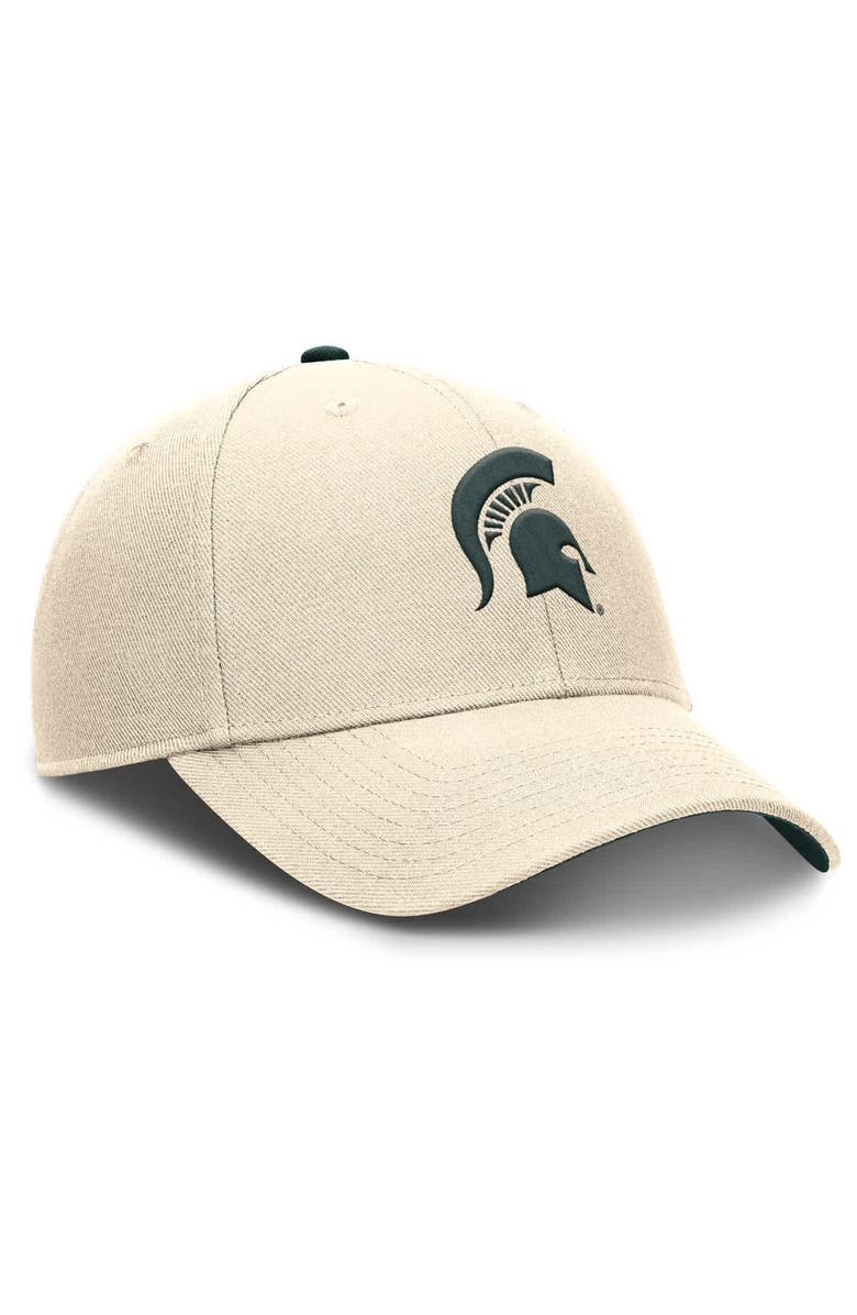 Nike Men's Nike Natural Michigan State Spartans Rise Primetime Performance Trucker Adjustable Hat, Alternate, color, Natural