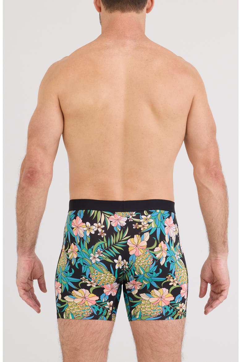 Daytripper Comfort Stretch Boxer Briefs, Alternate, color, PINEAPPLE FIELD-BLACK