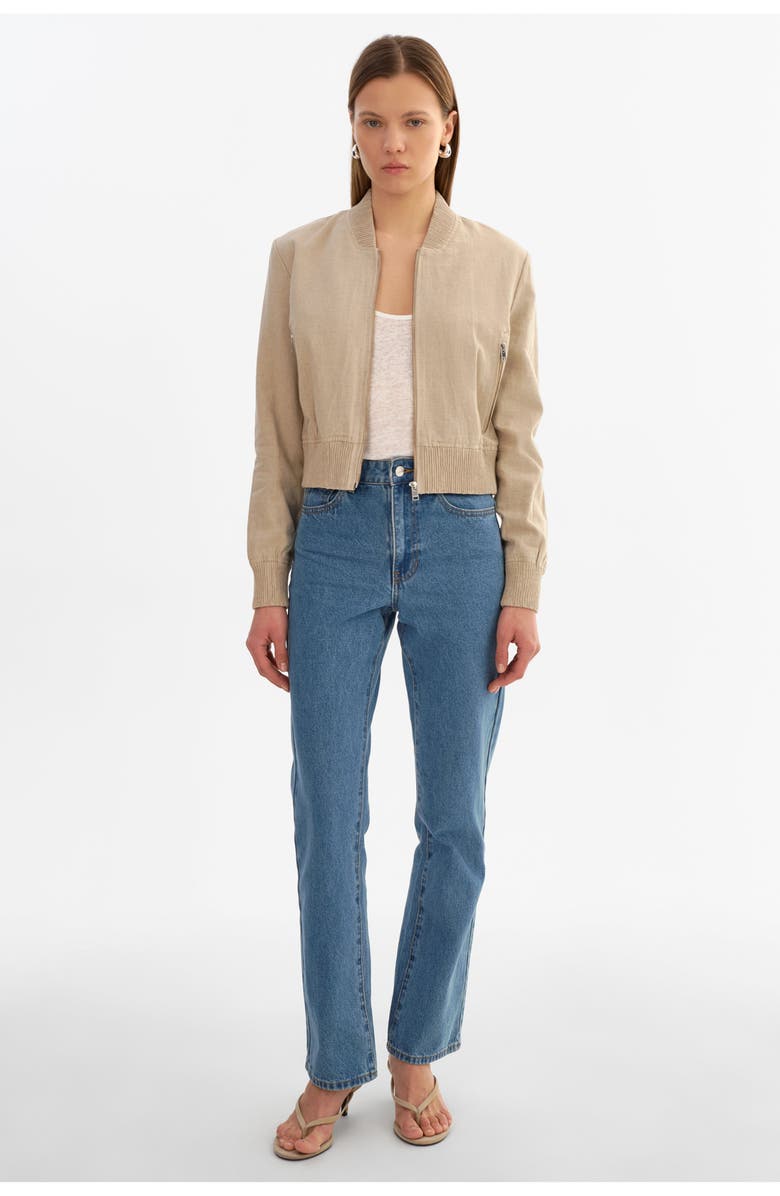 LAMARQUE Greer | Bomber Jacket, Alternate, color, Beige