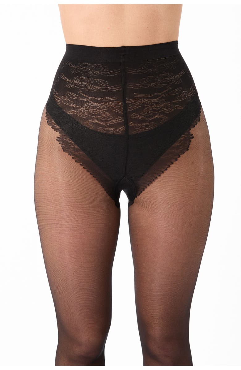 SKYTIGHTS Runway Everyday Sheer Control Top Tights, Alternate, color, Black