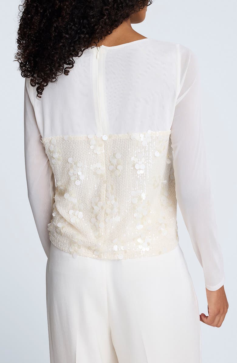 Kenneth Cole Sequin Knit Top, Alternate, color, Oyster