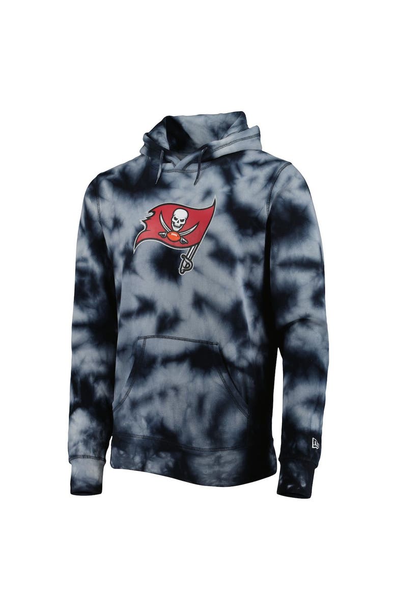 New Era Men's New Era Black Tampa Bay Buccaneers Team Tie-Dye Pullover Hoodie, Alternate, color, Black