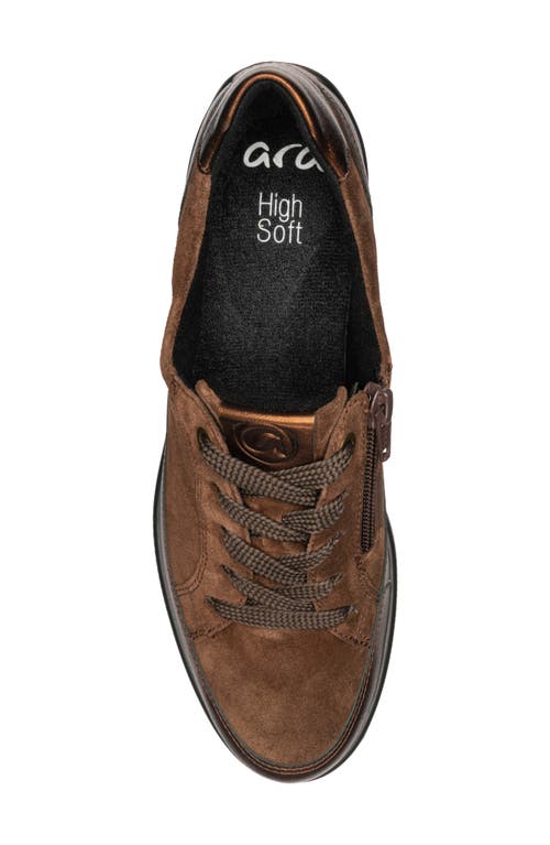 Ara Zamia Wedge Sneaker In Brown