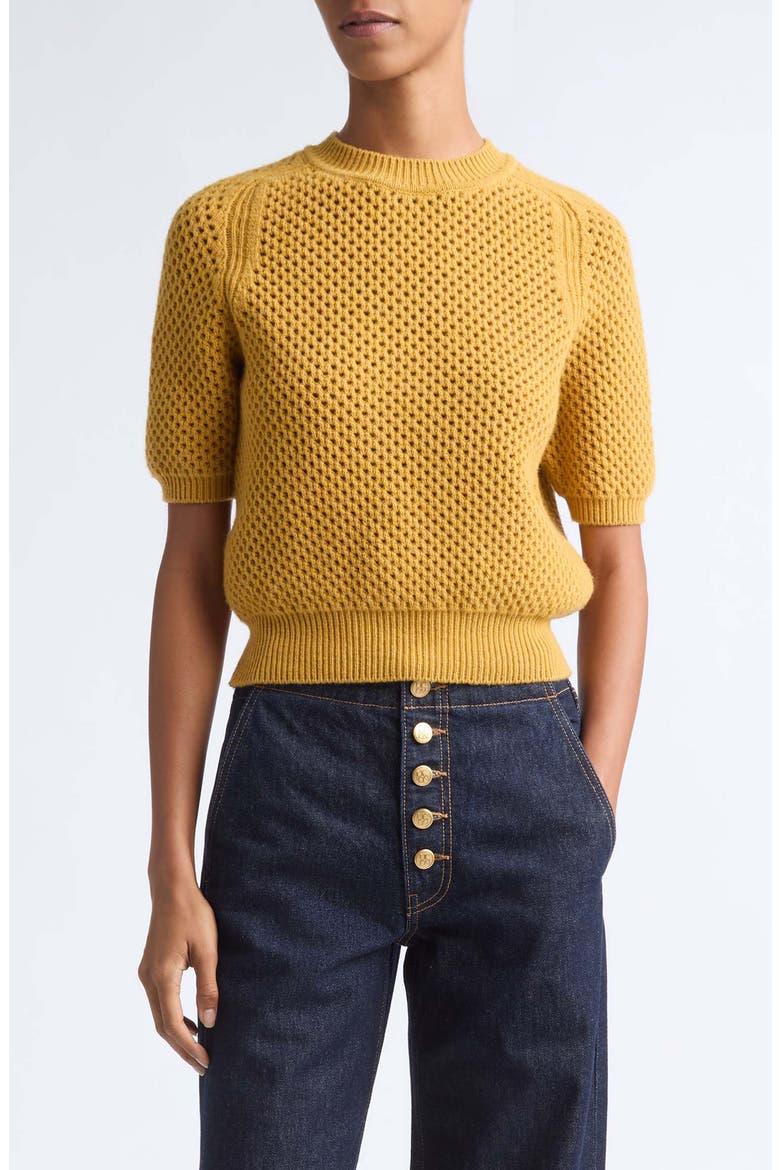 Imara Merino Wool Sweater, Main, color, TURMERIC