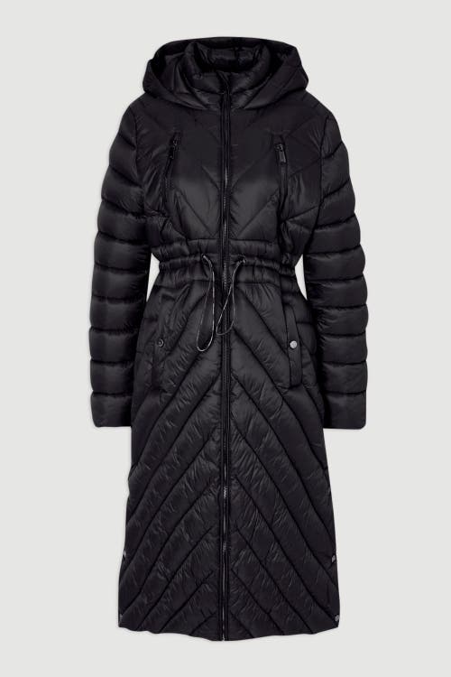 Karen Millen Lightweight Knee Length Packable Coat In Black