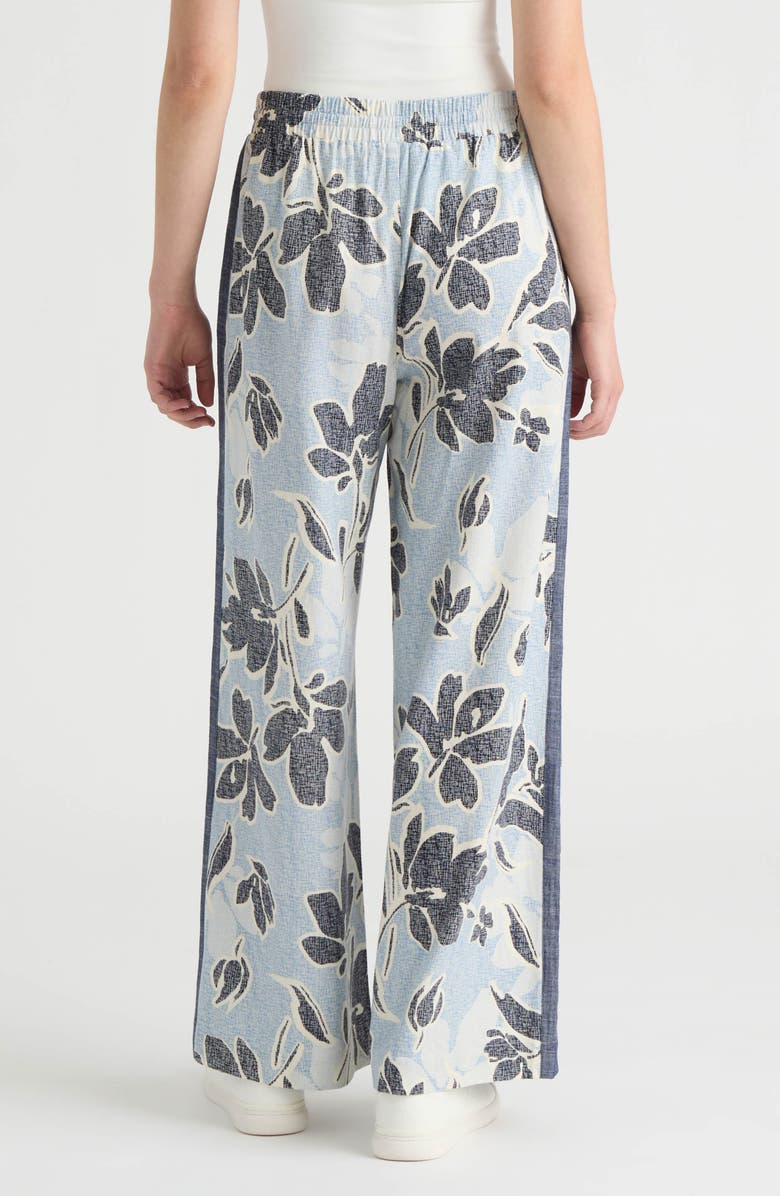 NVLT Wide Leg Pants, Alternate, color, Blue Etched Floral