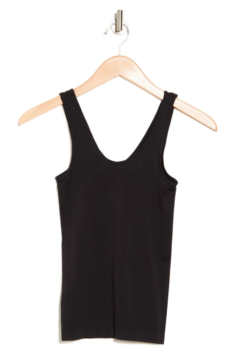 Seamless Reversible Tank, Alternate, color, BLACK