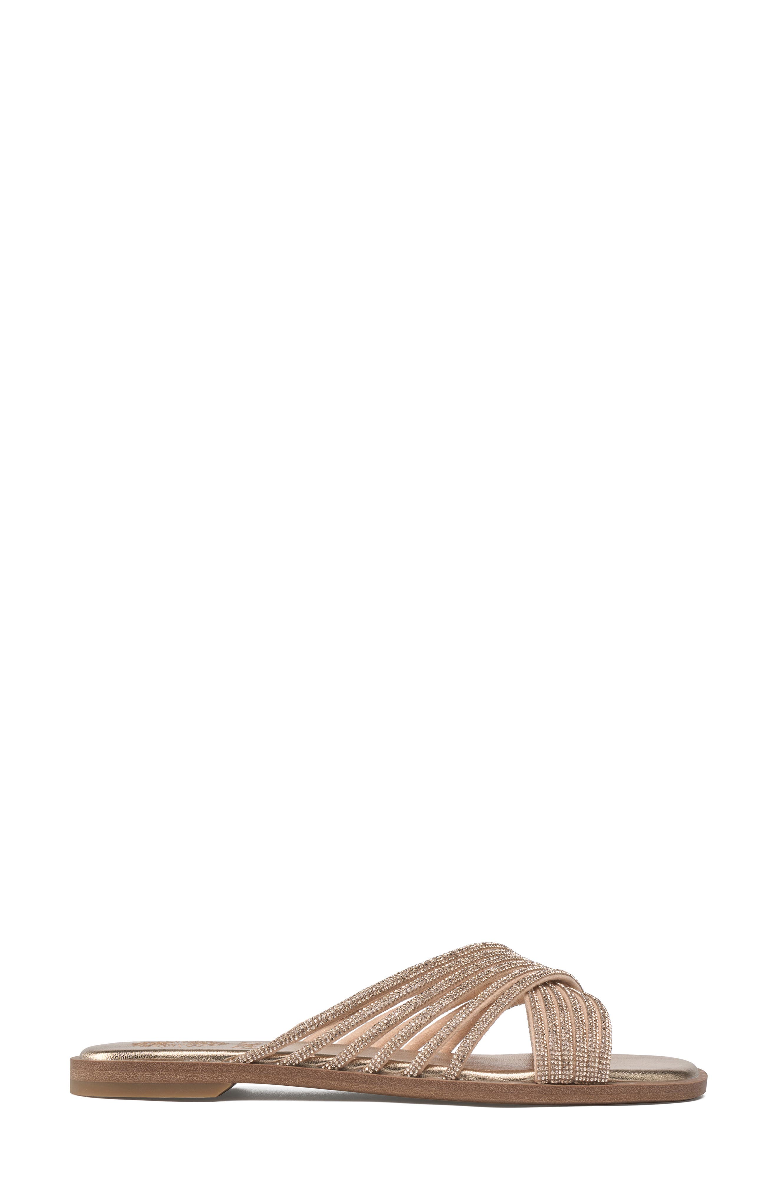 Murano Rhinestone Sandal, Alternate, color, GOLD