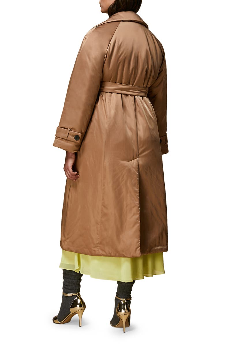 Marina Rinaldi Belted Water Repellent Trench Coat, Alternate, color,