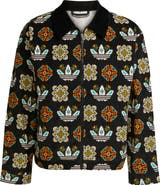 adidas Monogram Print Relaxed Fit Corduroy Coach Jacket