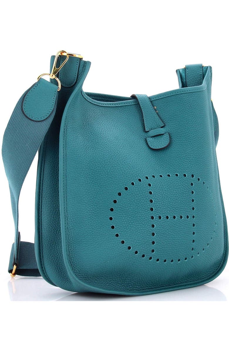 Pre-Owned Hermes Evelyne Bag Gen III Clemence PM, Alternate, color, Vert Bosphore