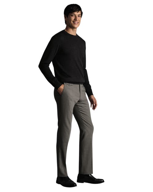 Charles Tyrwhitt Wool Stretch Slim Fit Pants In Gray