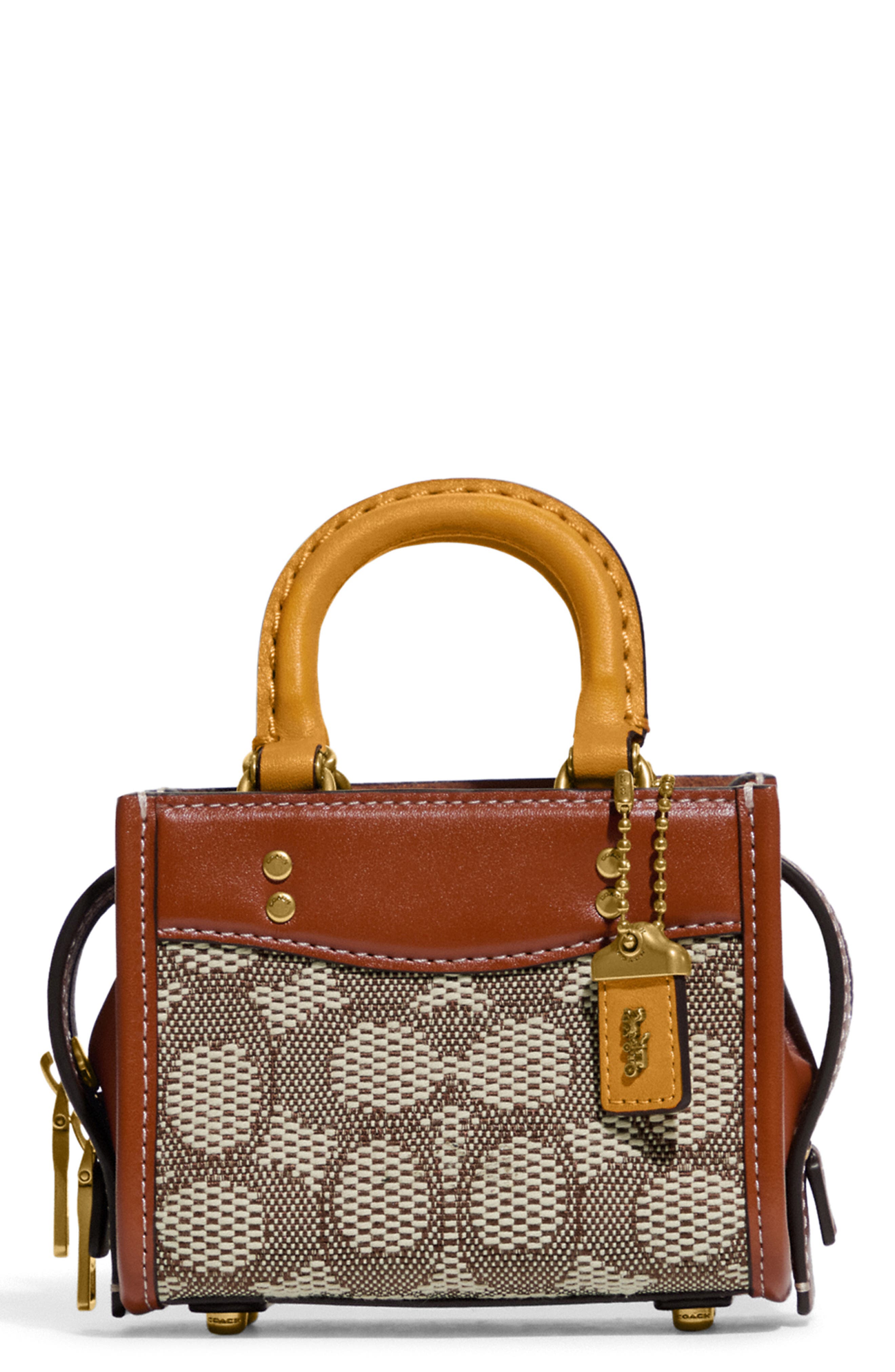 COACH Micro Rogue Signature Jacquard & Leather Crossbody Bag