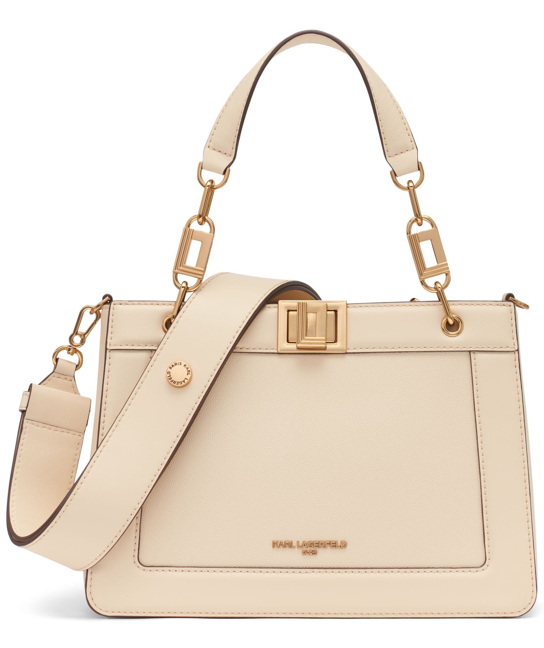 KARL LAGERFELD PARIS Ivette Satchel, Main, color, Brie