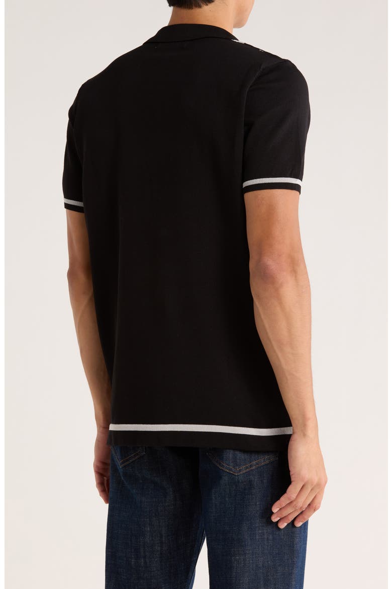 Short Sleeve Knit Sweater, Alternate, color, BLACK