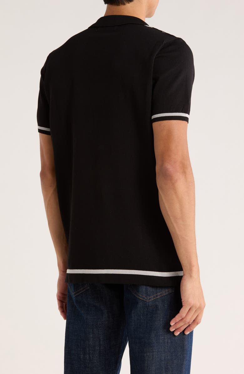 T.R. PREMIUM Short Sleeve Knit Sweater, Alternate, color, Black