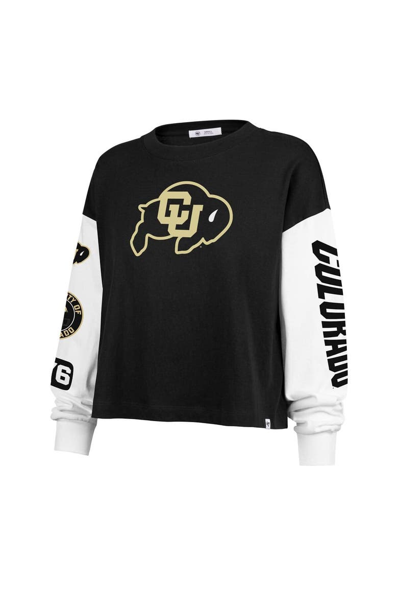 Women's '47 Black Colorado Buffaloes Sydney Long Sleeve T-Shirt, Alternate, color, Black