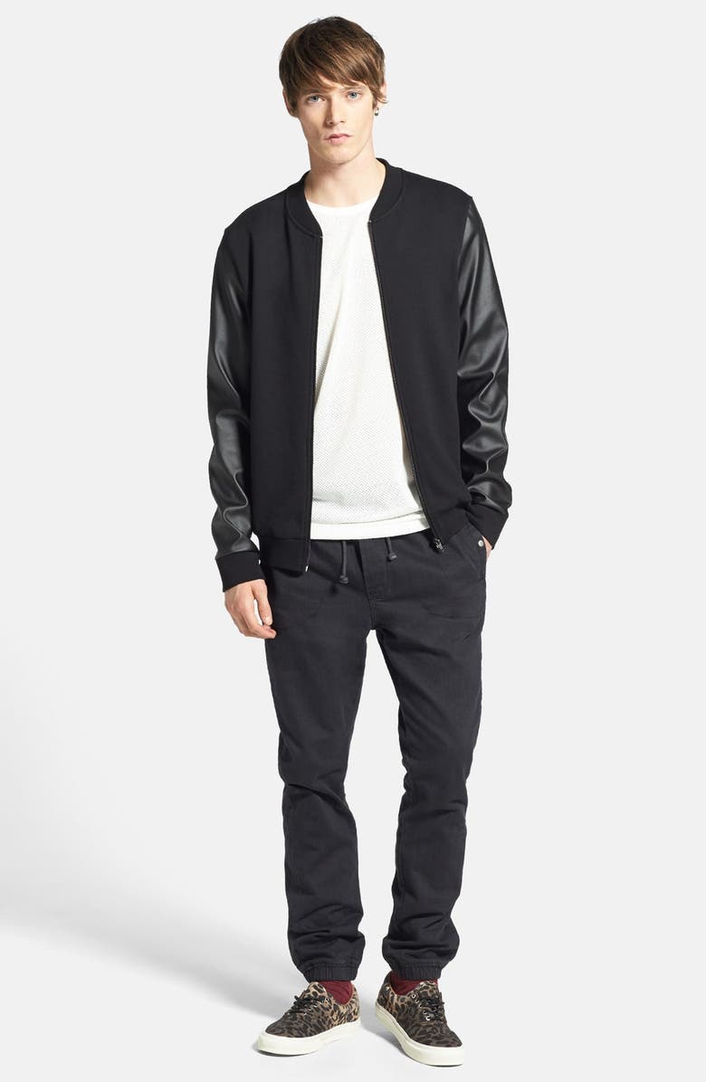 Topman Denim Jogger Sweatpants, Alternate, color, 