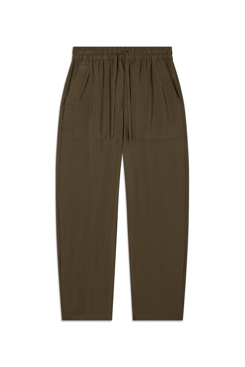 Linen Elasticated Trousers, Alternate, color, Blue