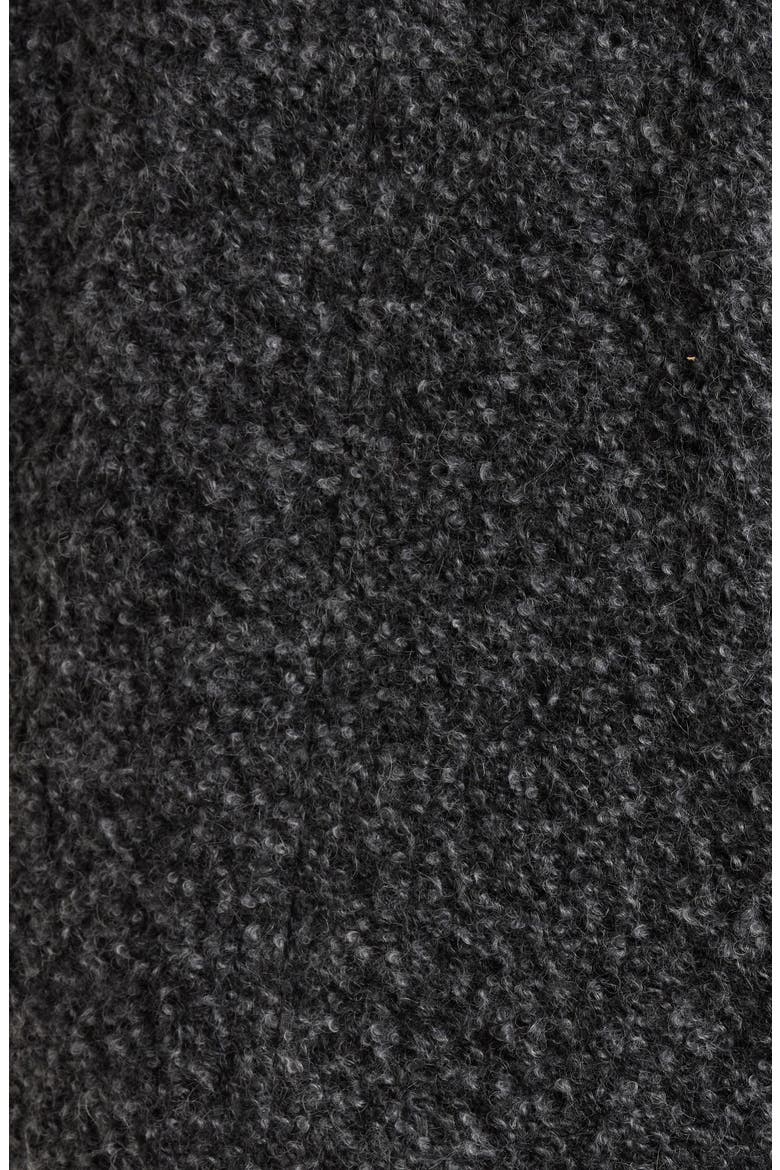 Alpaca & Wool Blend Short Coat, Alternate, color, CHARCOAL ASH