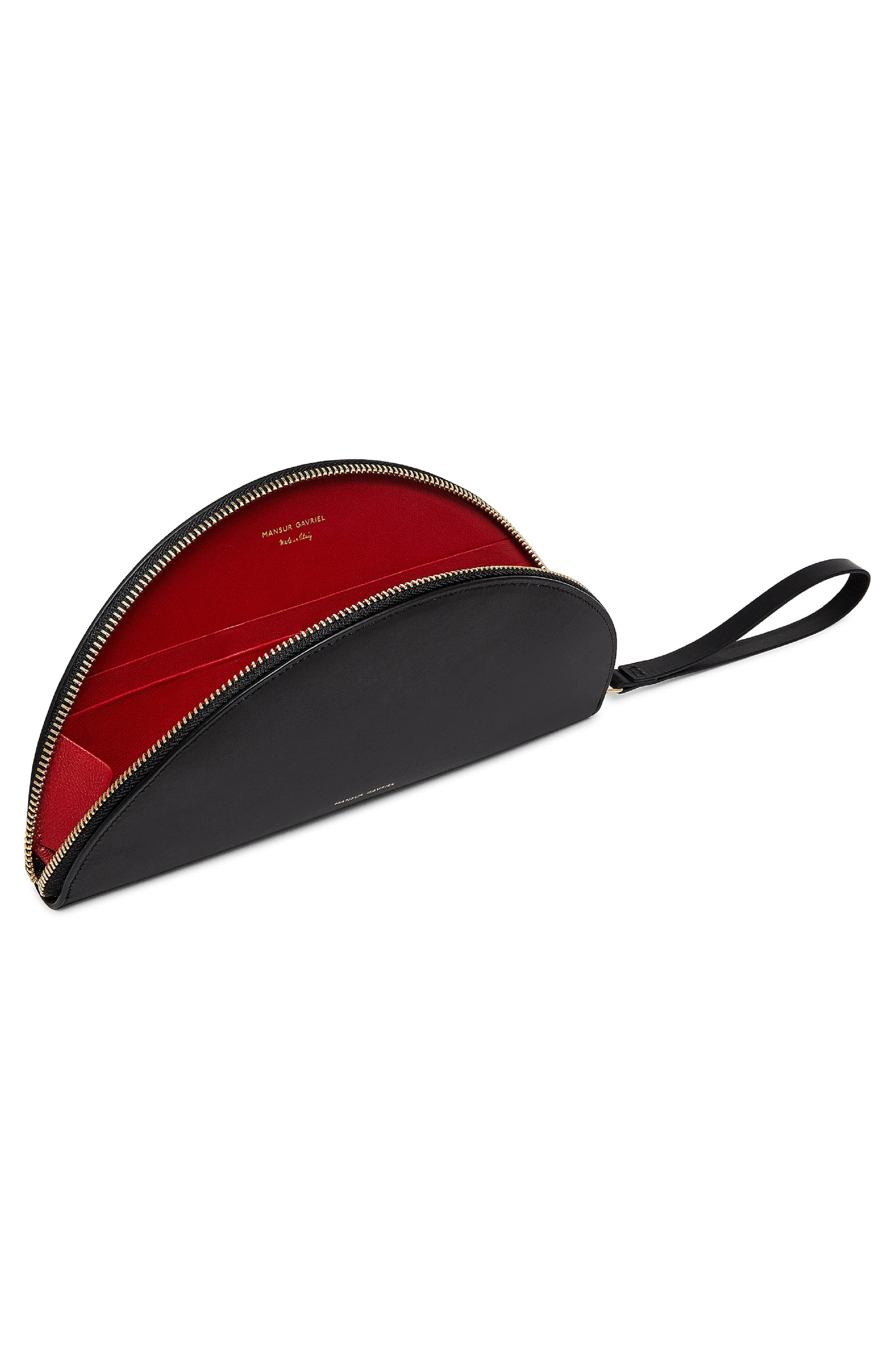 Moon Leather Wallet, Alternate, color, BLACK/ FLAMMA