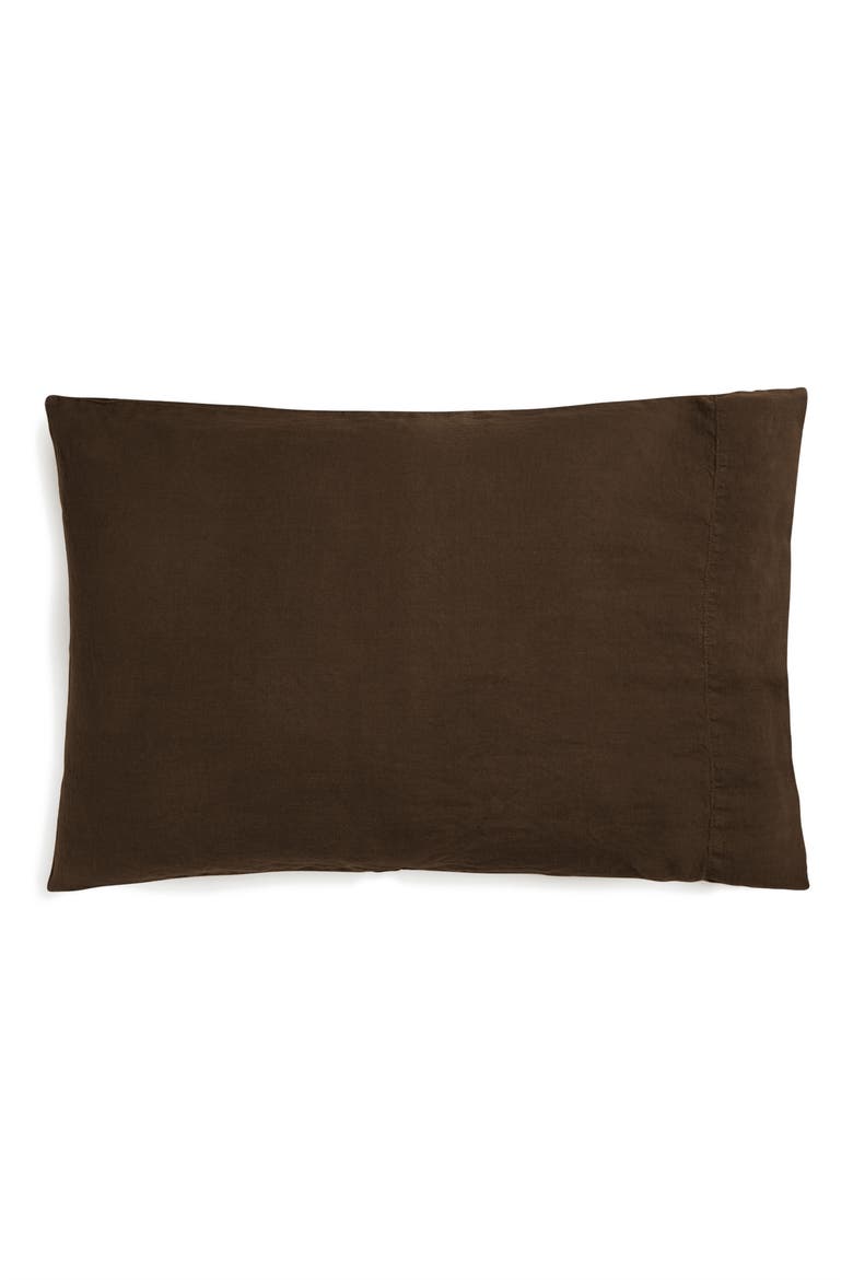Linen Pillowcase Set, Alternate, color, JAVA