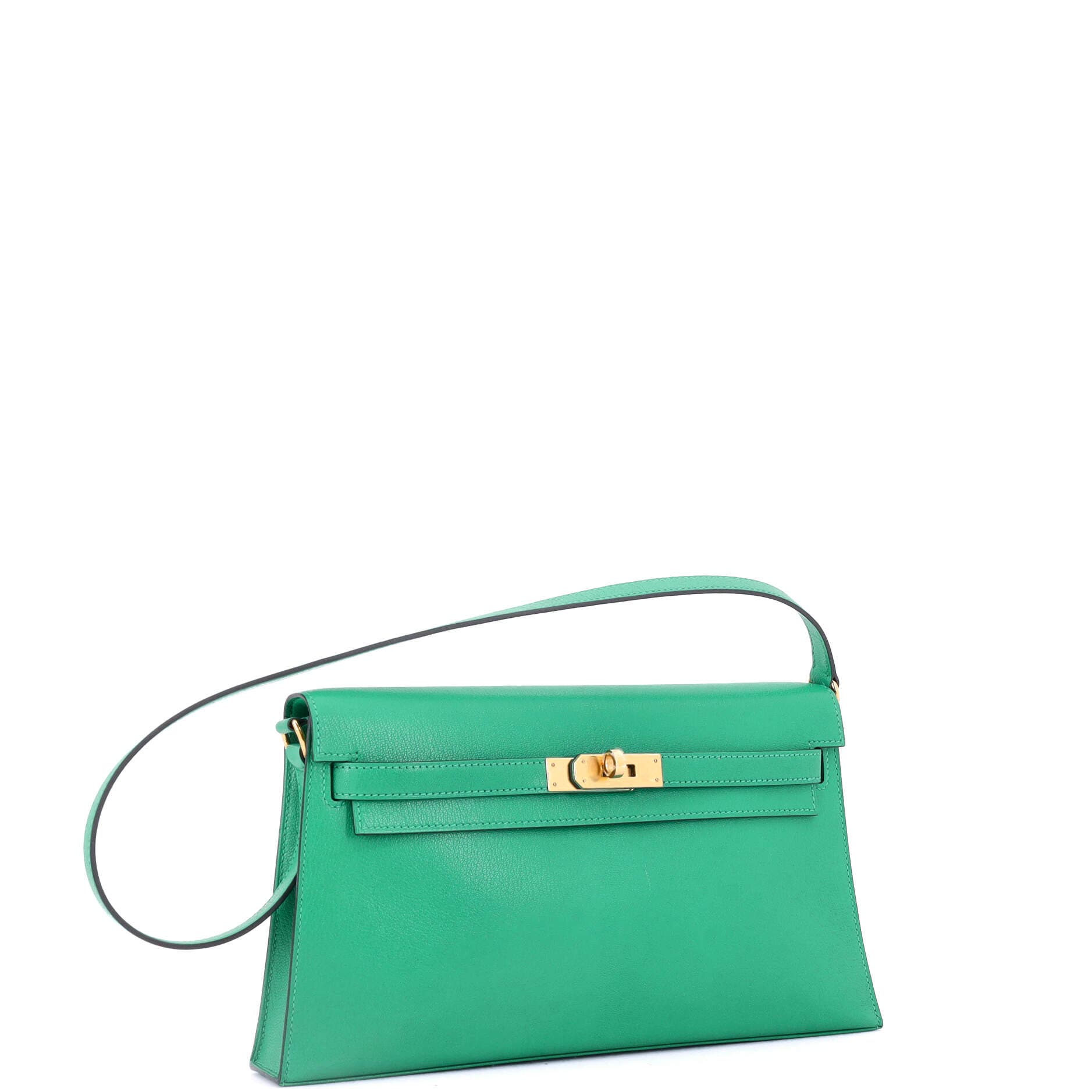 Pre-Owned Hermes Kelly Elan Shoulder Bag Chevre Chamkila, Alternate, color, Menthe