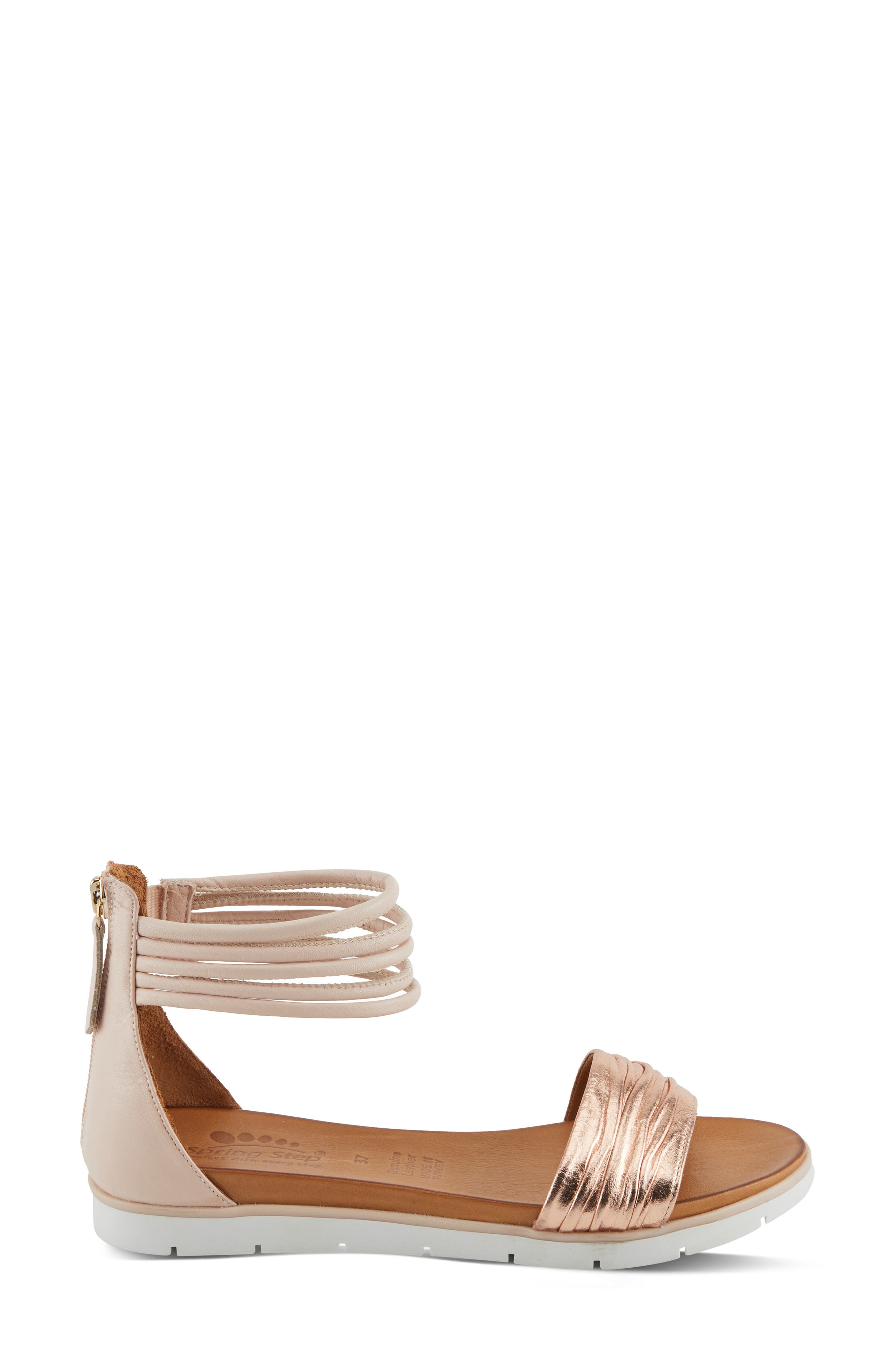 Spring Step Mexa Metallic Sandal, Alternate, color, Rose Gold