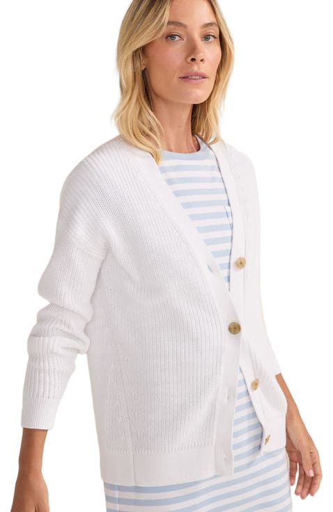 Organic Cotton Shaker Stitch Cardigan