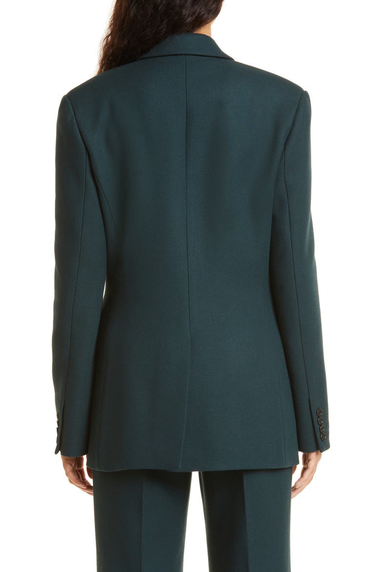 Double Breasted Wool Blend Blazer, Alternate, color, FOREST