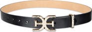 Sam Edelman Hammered Logo Buckle Belt