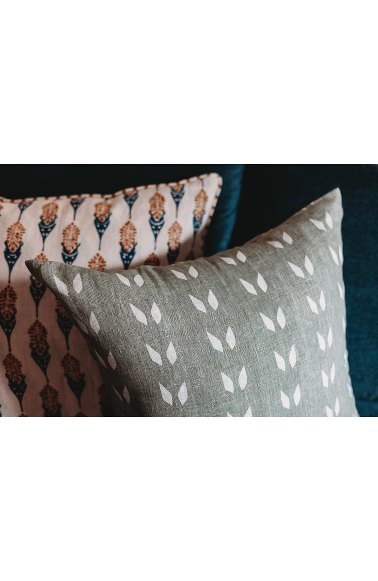 Banyan & Birch Terra Pure Linen Throw Pillow Cover, Alternate, color, Sage Green