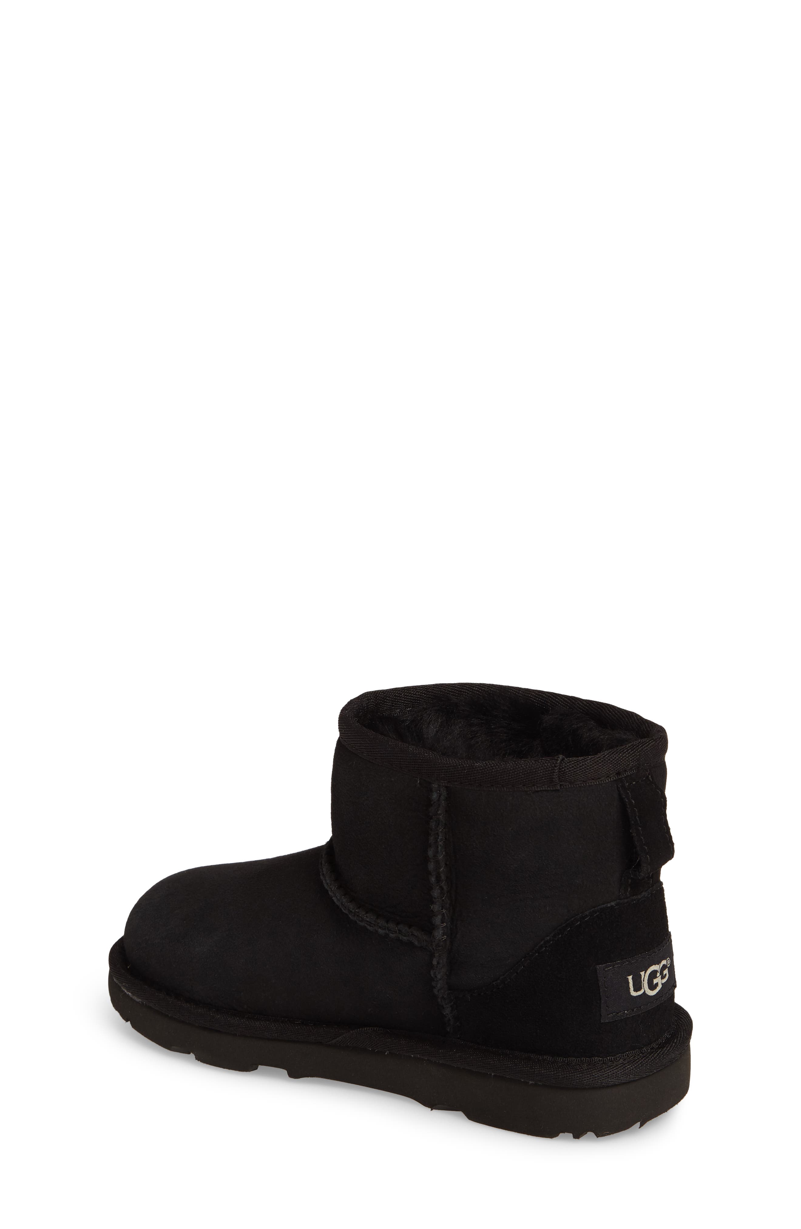 Kids' Classic Mini II Water Resistant Genuine Shearling Boot, Alternate, color, BLACK