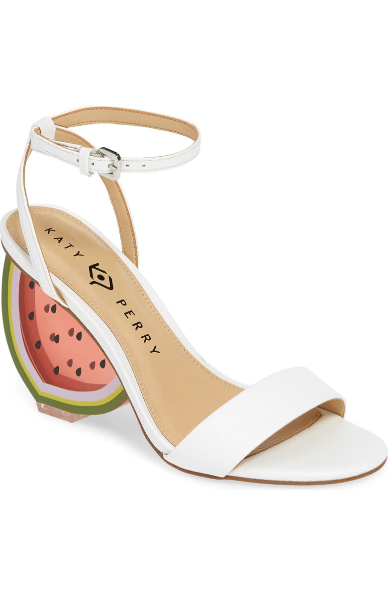 Katy Perry Petra Clear Watermelon Heel Sandal, Main, color,