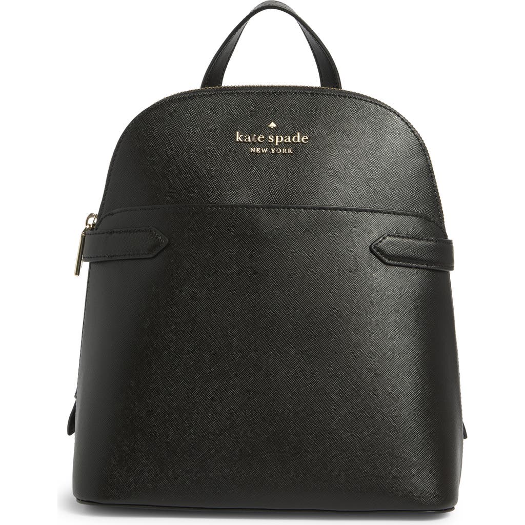 Kate Spade New York Staci Saffiano Leather Dome Backpack In Black