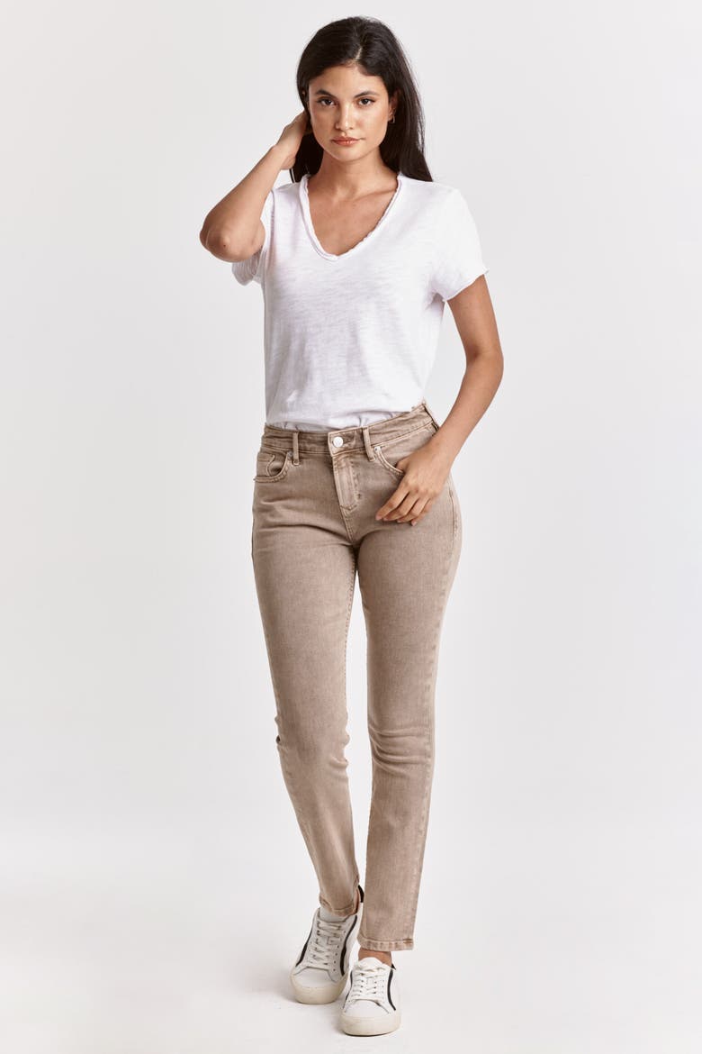 Vanya V-Neck Slub Knit T-Shirt, Alternate, color, White